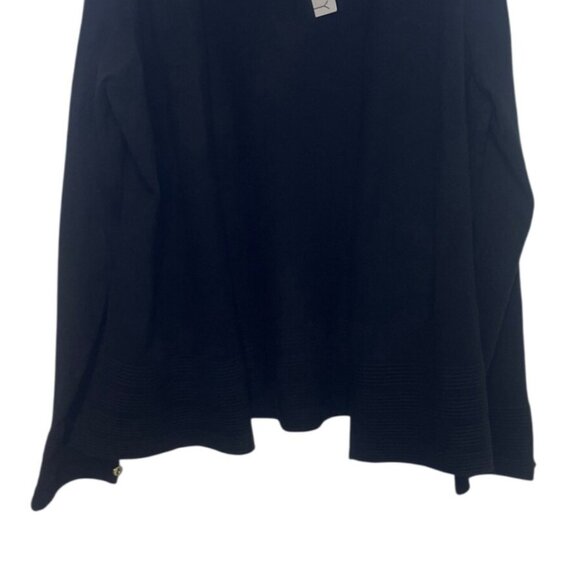Birch NY Open Front Cardigan Sweater Womens Black Large New Gold Button Cuffs - Picture 4 of 10